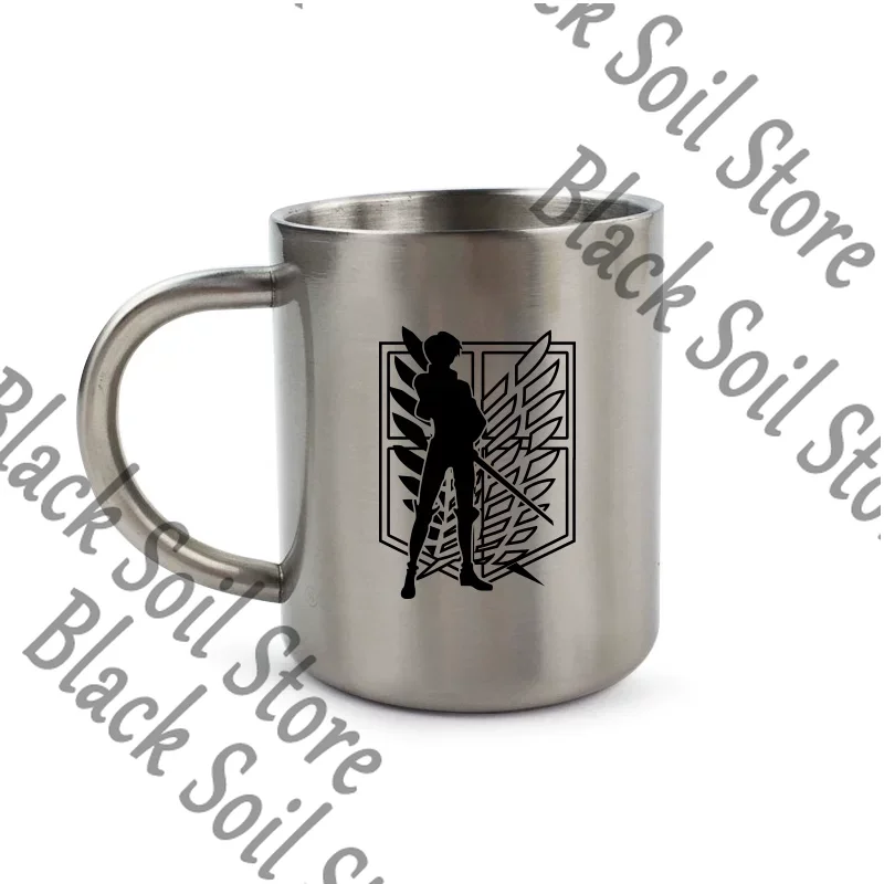 Anime Merchandise Mugs - Аниме-мерч «Атака Титанов»: Металлическая кружка с